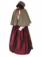 Ladies Victorian Carol Singer School Mistress Costume Size 14 - 18 Image